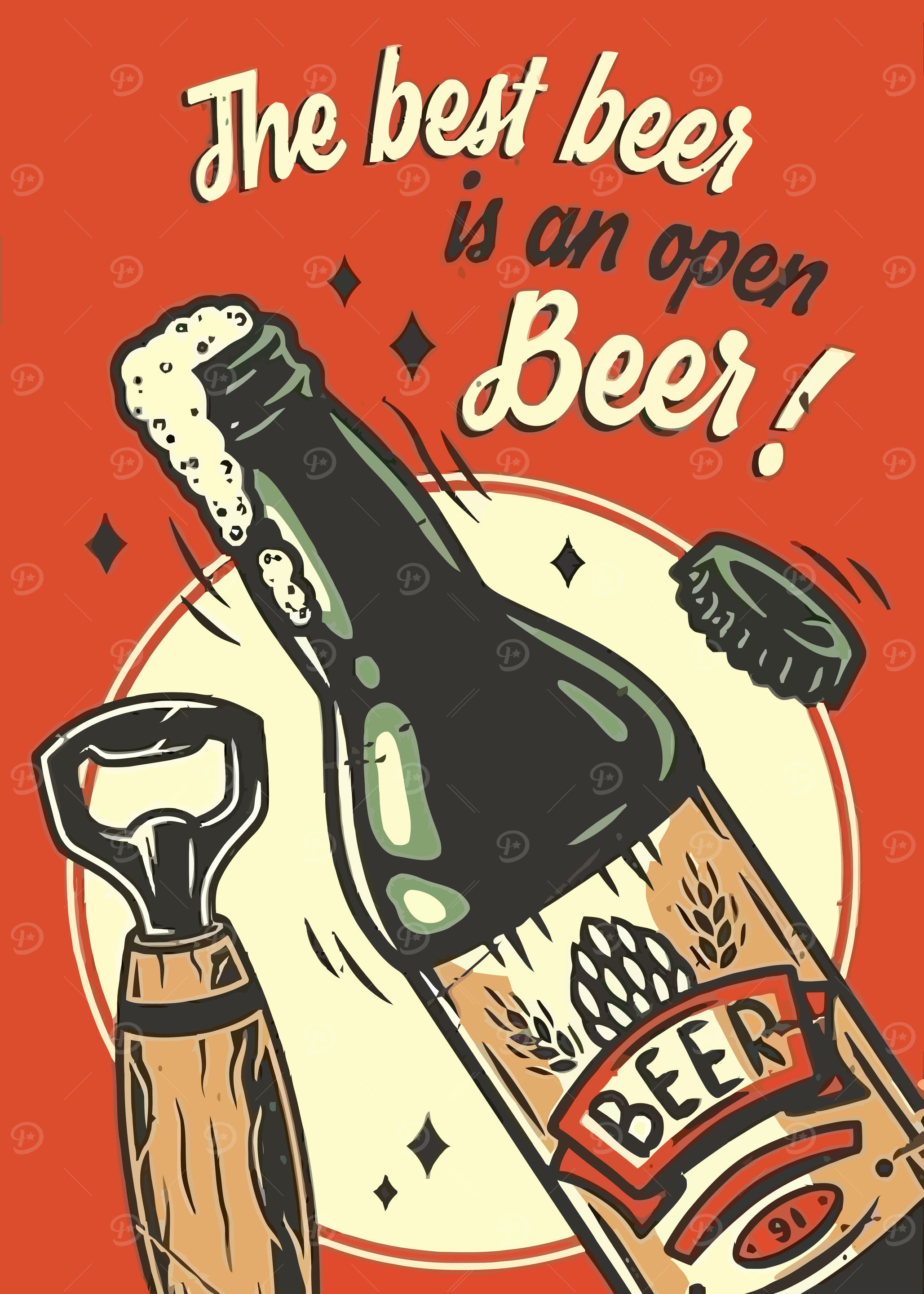 Open Beer Poster