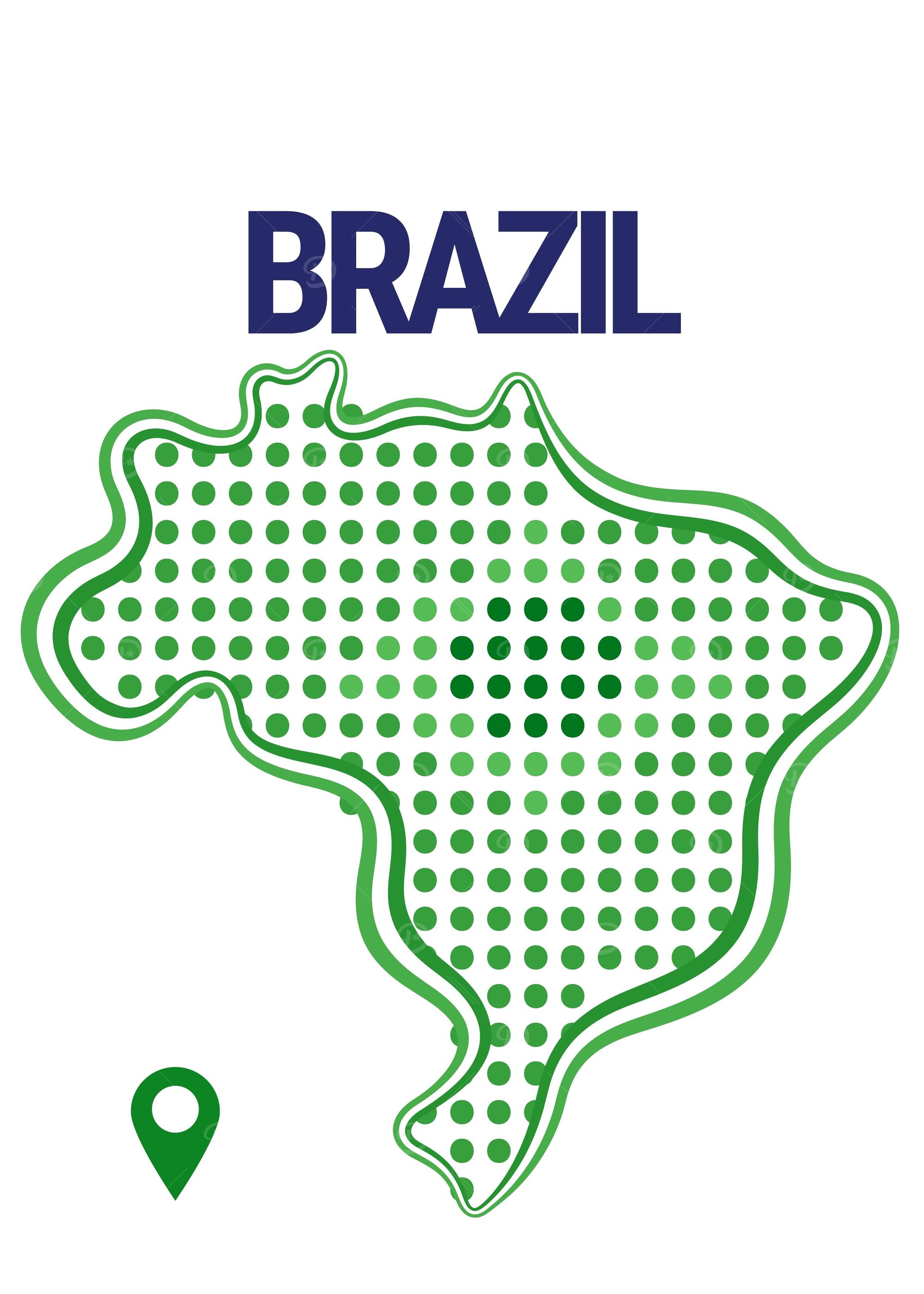 Brazil Map Illustration