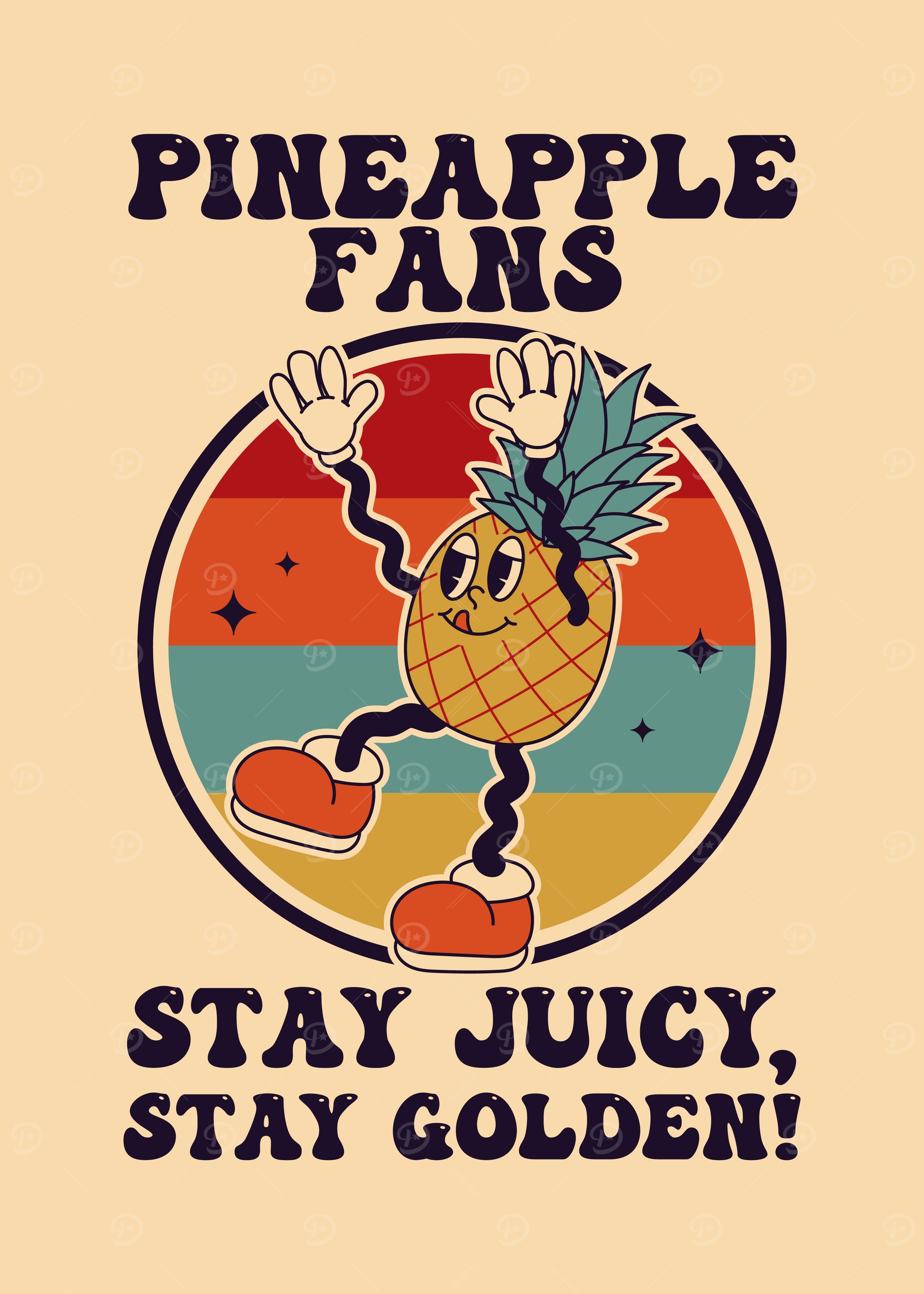 Pineapple Fans Retro Design