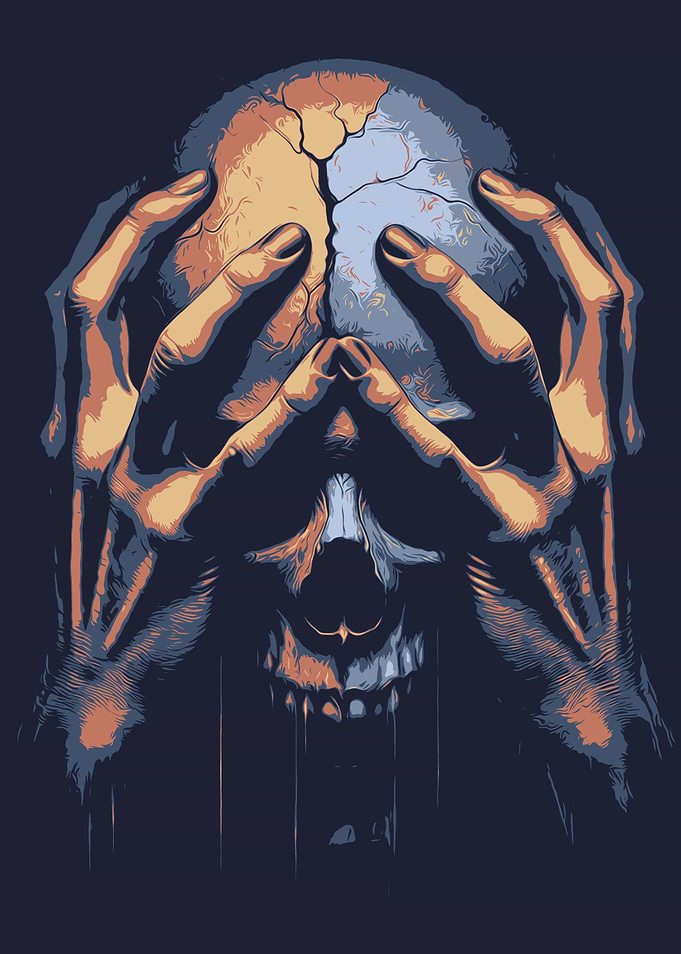Cracked Skull Artwork