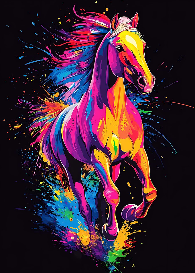 Neon Horse Art