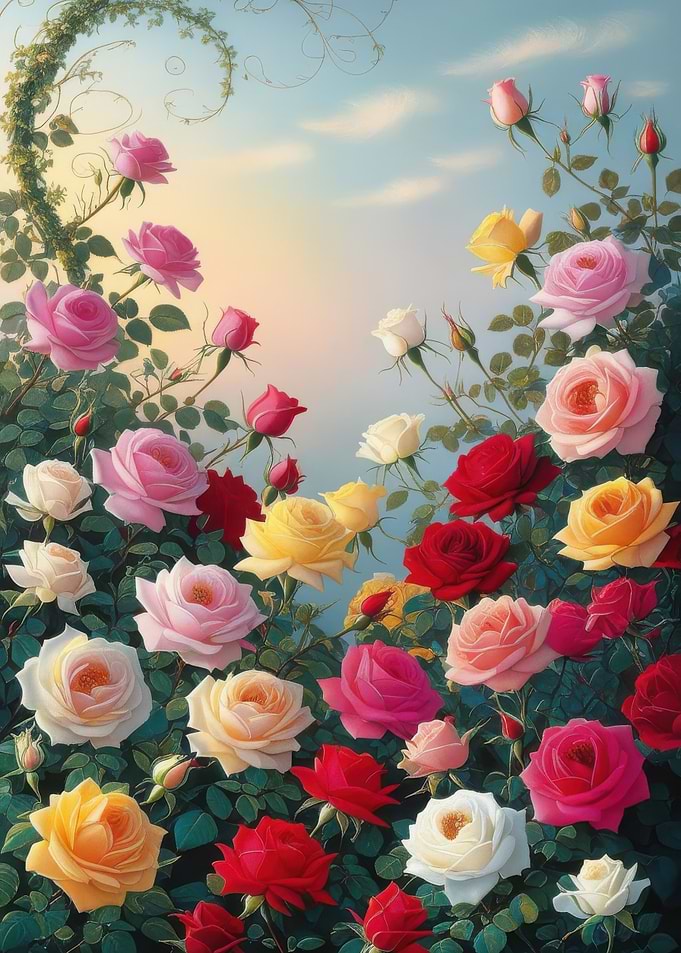 Colorful Rose Garden