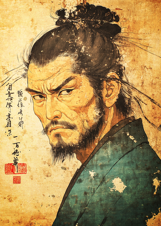 Musashi Warrior Graffiti Artwork