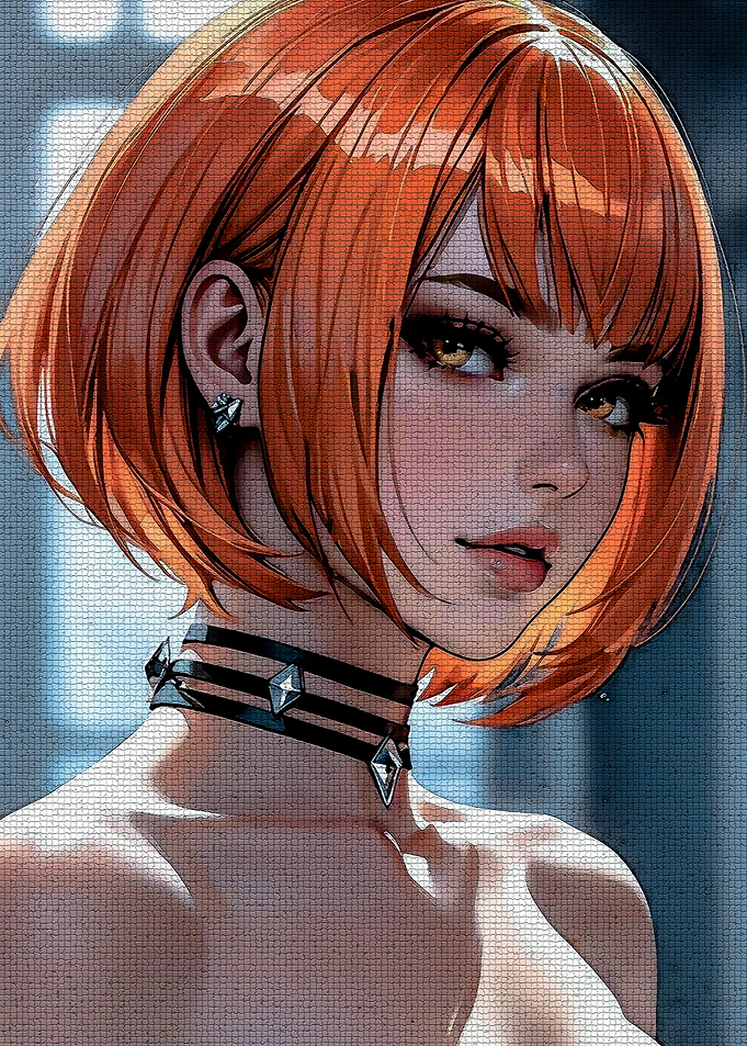 Anime Girl with Orange Hair