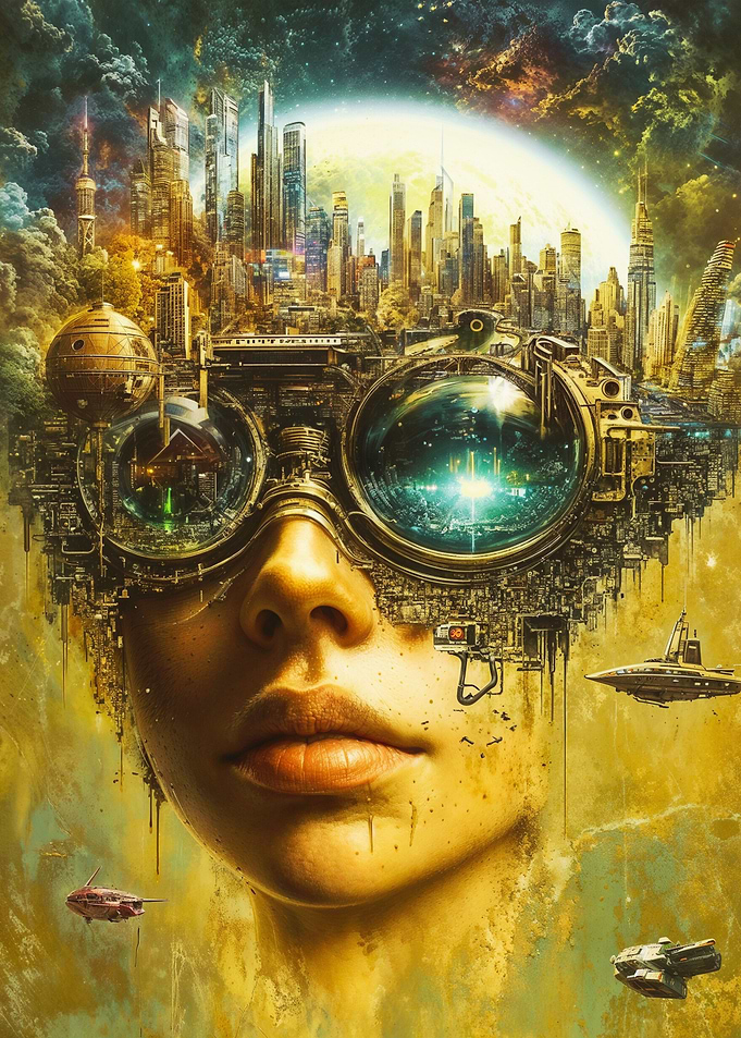 Futuristic Cityscape Goggles
