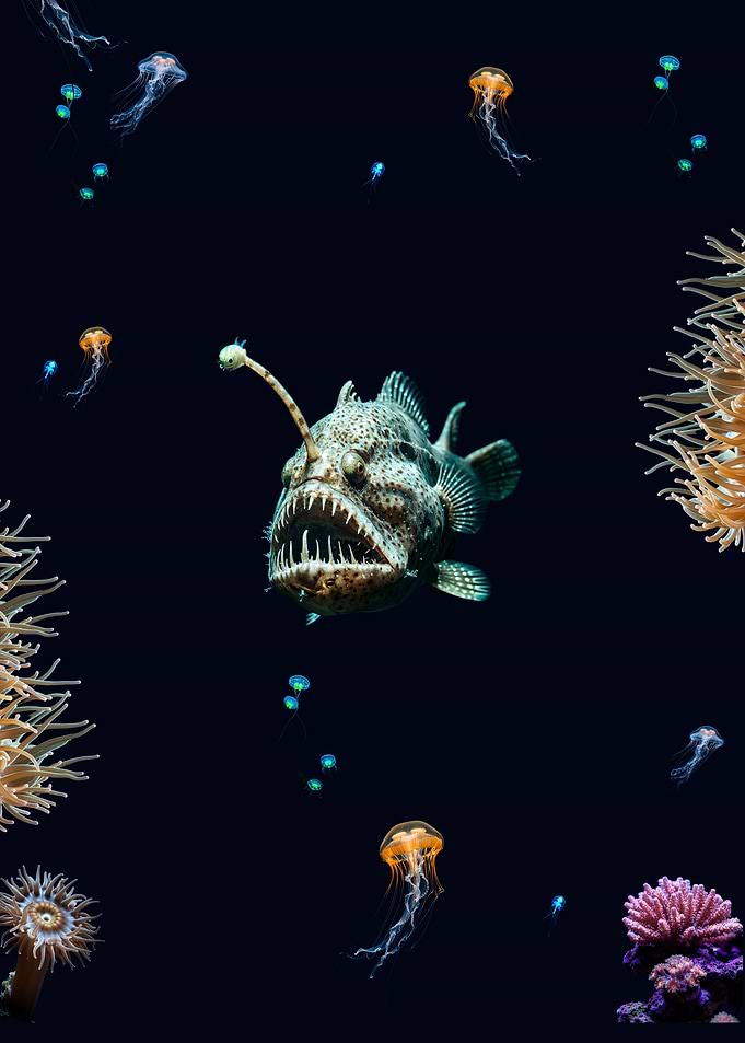 Anglerfish and Jellyfish