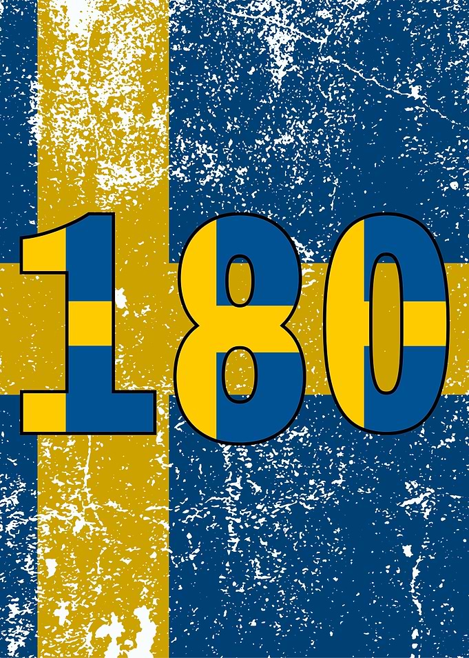 Darts Swedish Flag 180
