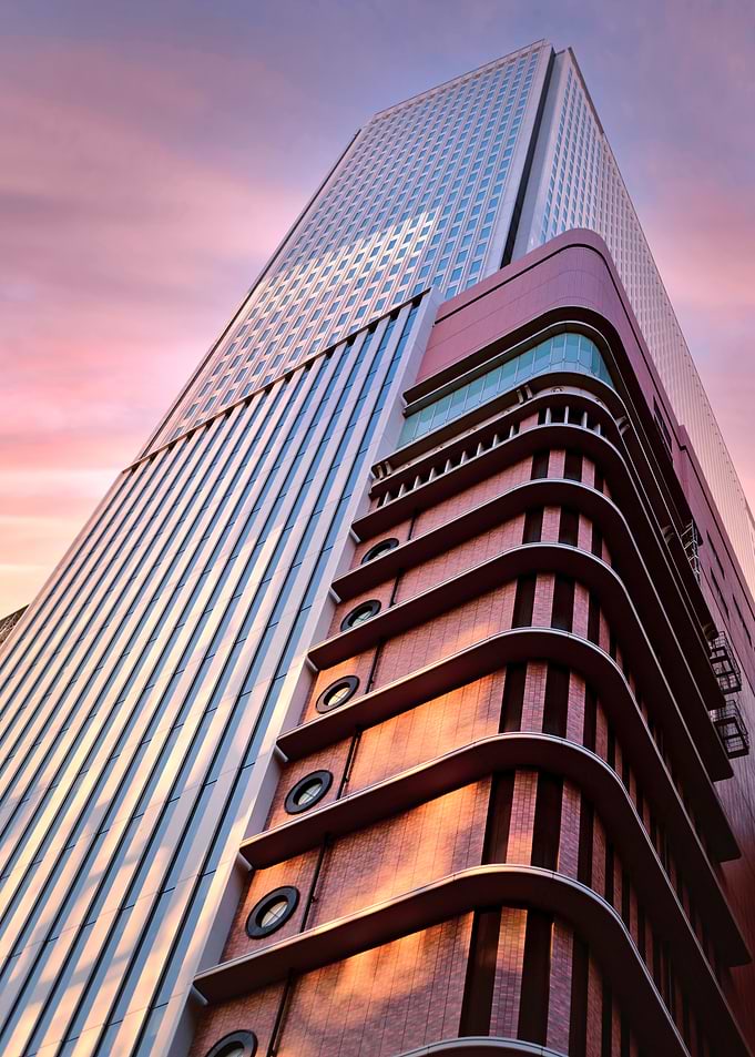 Modern Skyscrapers at Sunset