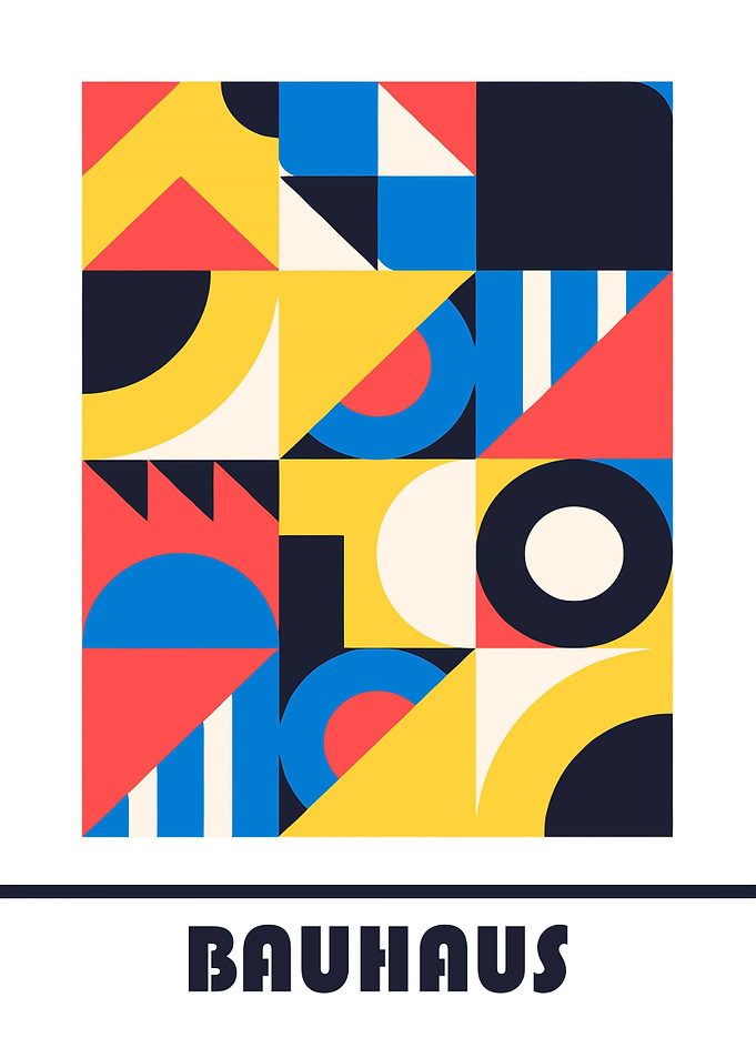 Bauhaus Geometric Art Print