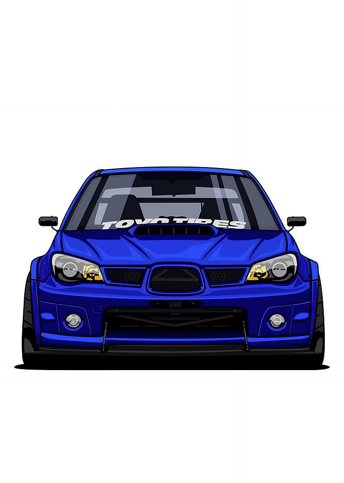 Blue Subaru Impreza