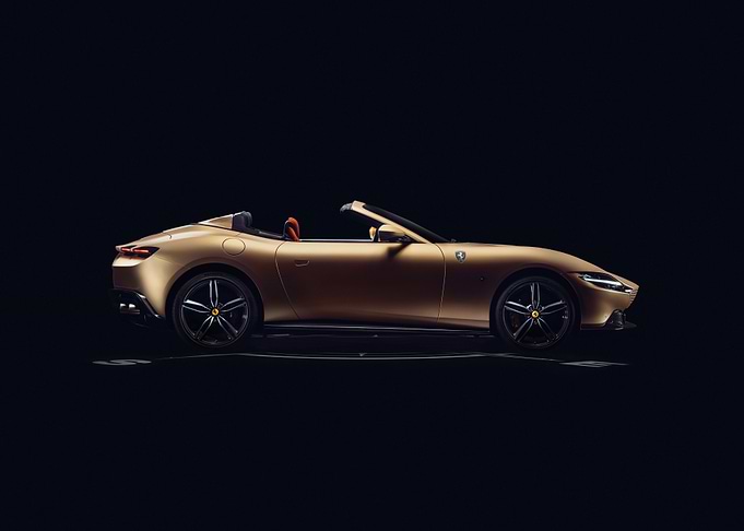 Gold Ferrari Convertible