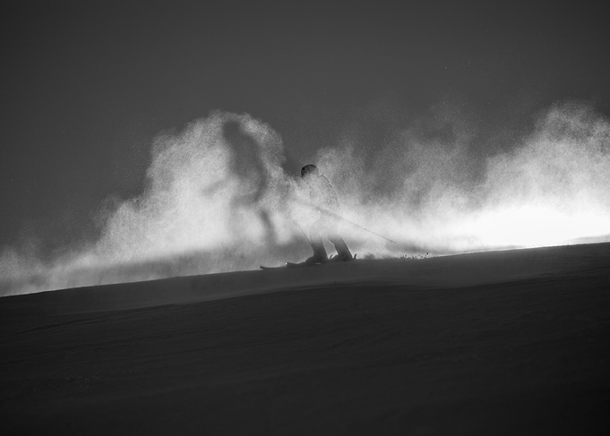 Skier in Snowstorm