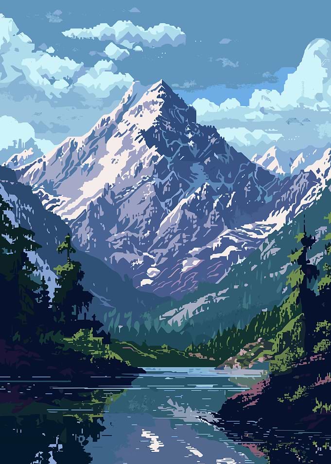 Mountain Lake Landscape