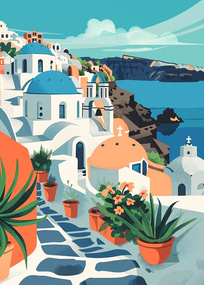 Greek Island Village