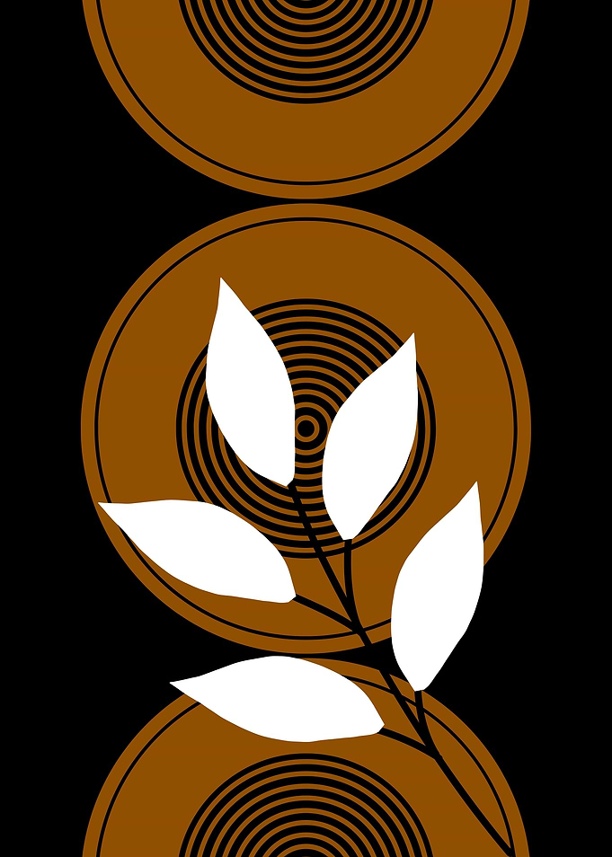 Abstract Branch with Circles