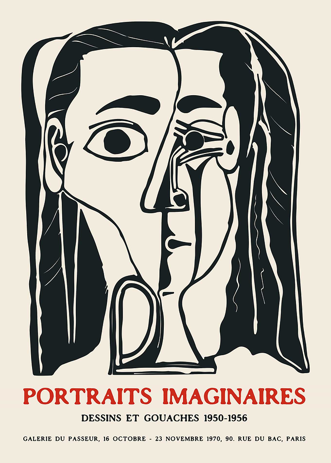 Cubist Portrait Art Poster
