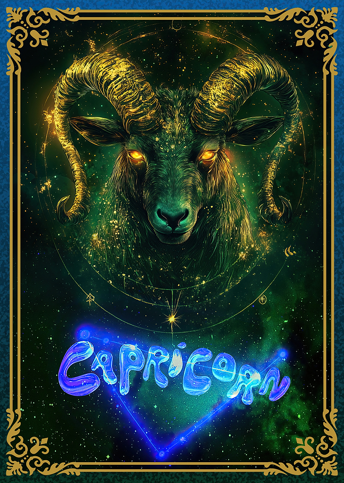 Capricorn Zodiac Sign Poster