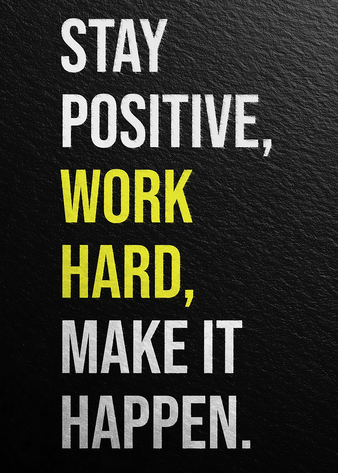 Work Hard Quote Poster