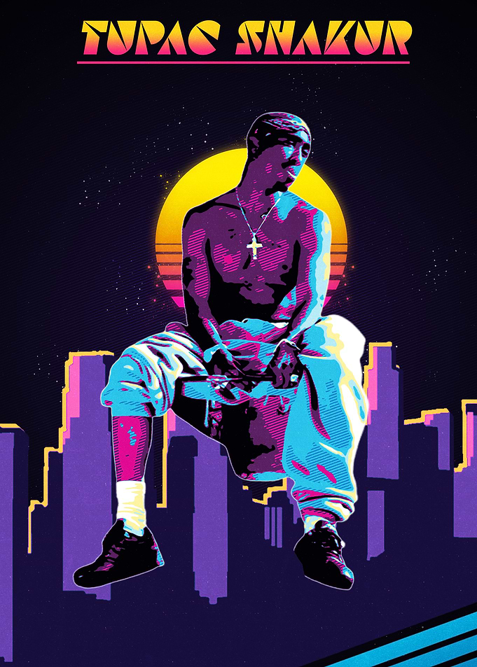 Tupac Shakur Retro Art