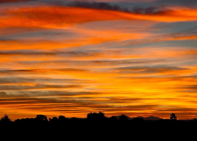 Fiery Sunset Sky