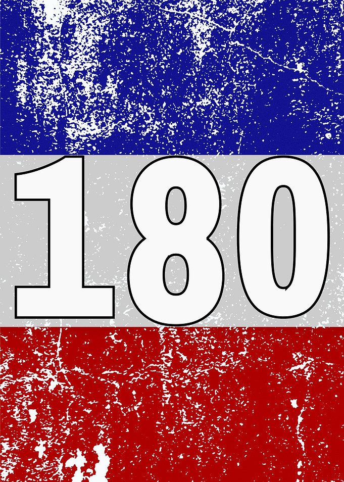 Darts France 180 Number Graphic