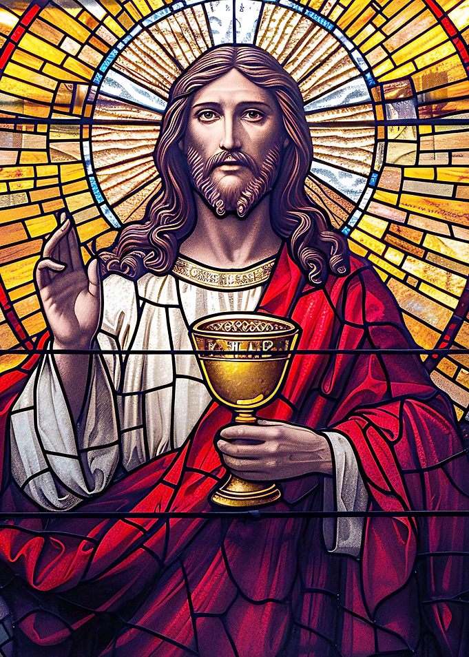 Stained Glass Jesus 3