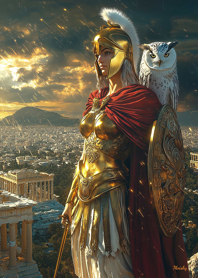 Athena, Goddess of Wisdom and War - Guardian of Ancient Power