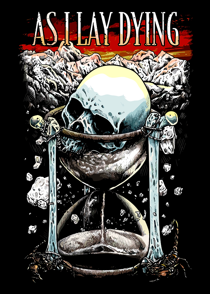 As I Lay Dying Hourglass Skull