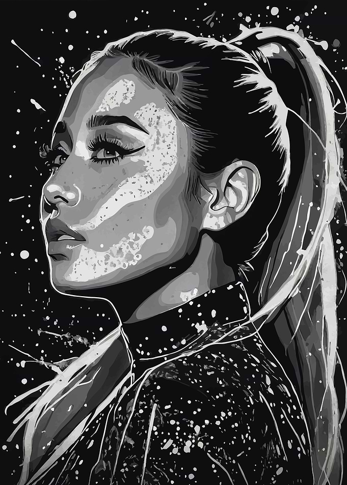 Ariana Grande Black and White