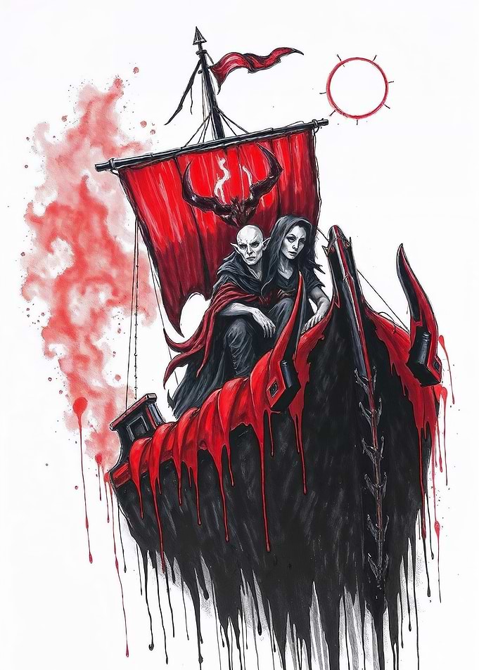 His & Hers Blood Red Ship of the Damned