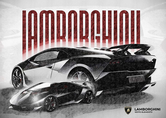 Lamborghini Sesto Elemento sketch