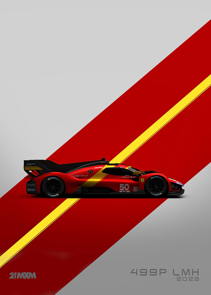 Ferrari 499P LMH Race Car