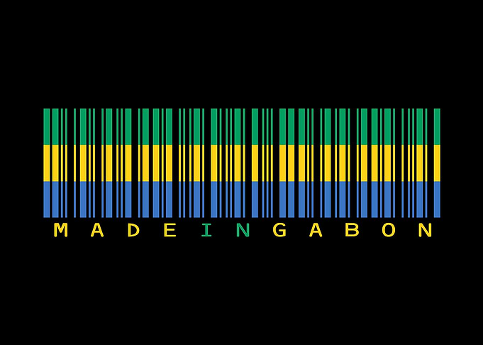 Gabon Barcode Flag