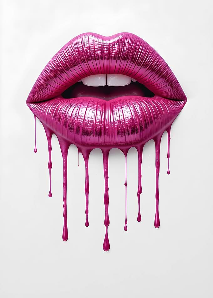 Dripping Pink Lips