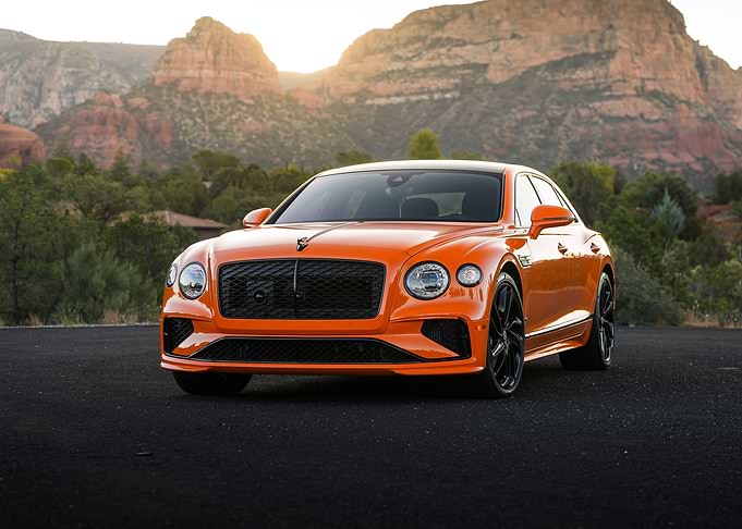 Orange Bentley Continental GT