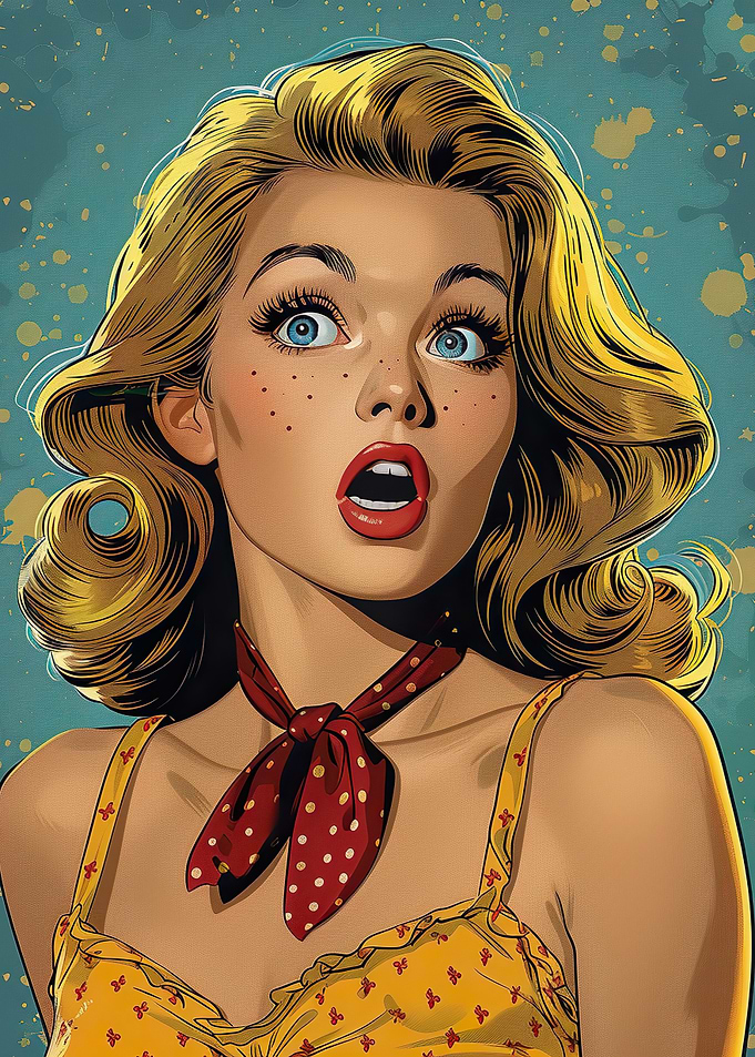 Surprised Pin-Up Girl