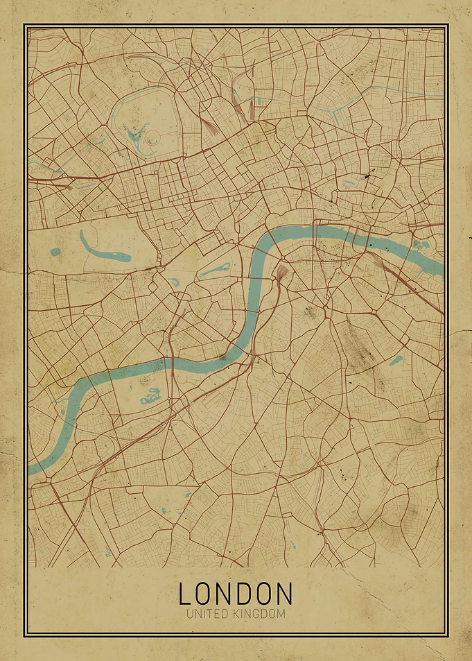 Vintage London Map City