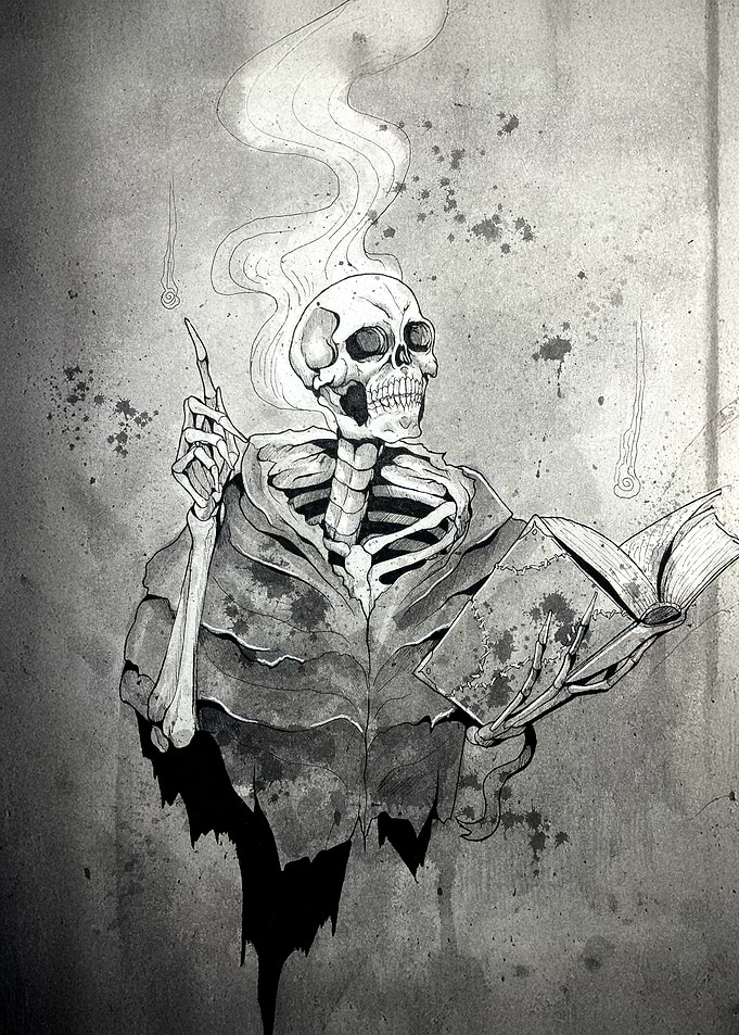 Skeleton Reading Book