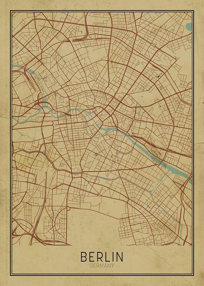 Vintage Berlin City Map