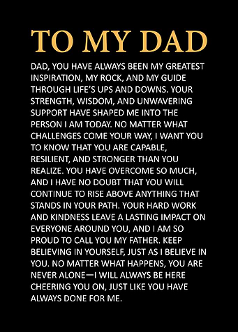 To My Dad - Inspirational Quote