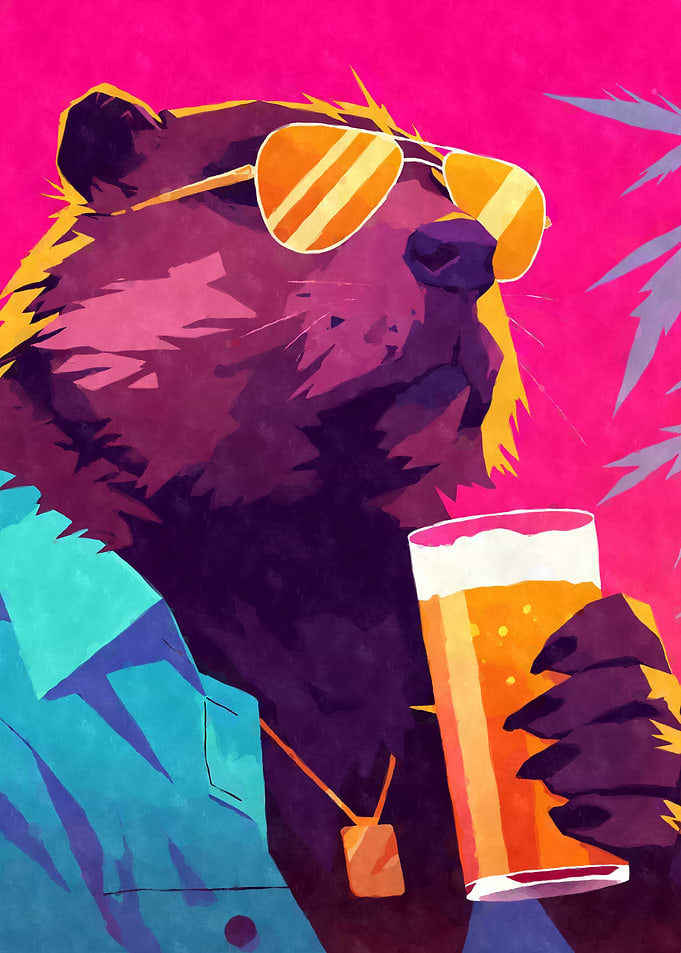 80s Retro Beaver Bober Beer