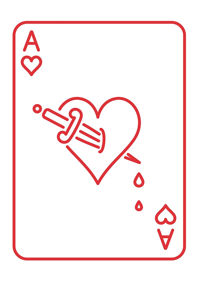 Ace of Hearts with Dagger