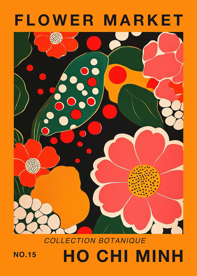 Ho Chi Minh Flower Market Poster