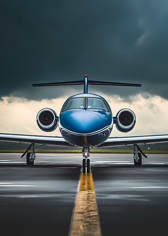 Private Jet on Runway