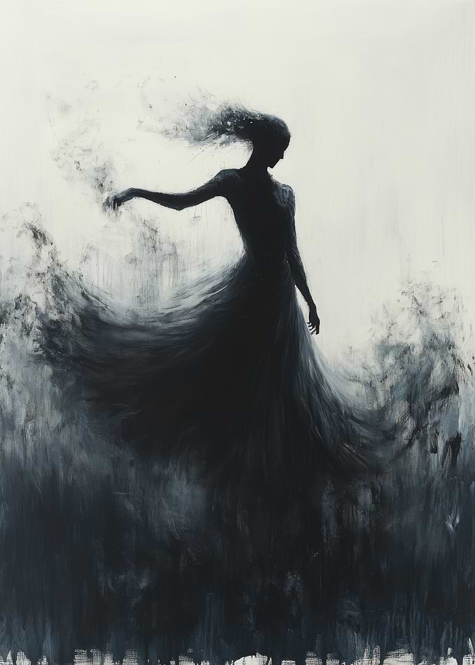 Silhouette of a Woman in a Dress