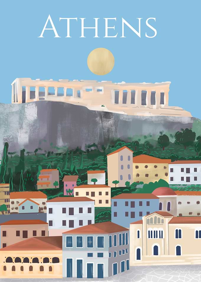 Athens Cityscape Illustration