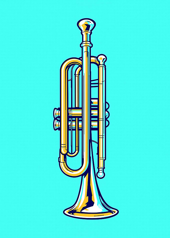 Golden Trumpet Illustration