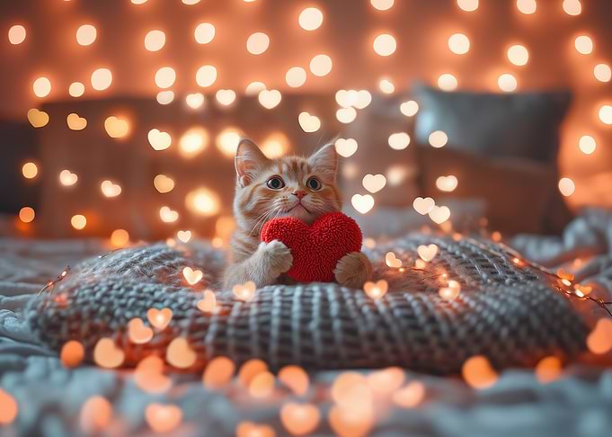 Kitten with Heart