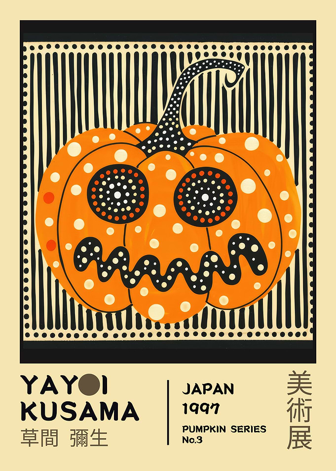 Yayoi Kusama Pumpkin No.3 Exhibition Art Print