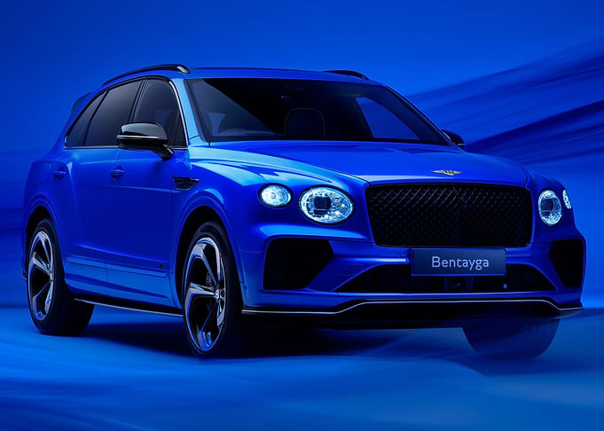 Blue Bentley Bentayga SUV